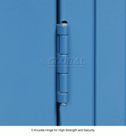 Global Industrial™ Infinity® 2-Tier 2 Door Locker, 12"Wx15"Dx36"H, Blue, Assembled -Deals Lockers Store 968250BL 7wco 2