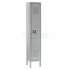 Global Industrial™ Infinity® 1-Tier 1 Door Locker, 12"Wx15"Dx60"H, Gray, Unassembled -Deals Lockers Store 968250GY 01