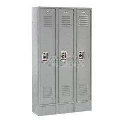 Global Industrial™ Infinity® 1-Tier 1 Door Locker, 12"Wx15"Dx60"H, Gray, Unassembled -Deals Lockers Store 968250GY 04 1