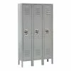 Global Industrial™ Infinity® 1-Tier 3 Door Locker, 12"Wx12"Dx60"H, Gray, Unassembled -Deals Lockers Store 968250GY 08