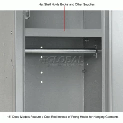 Global Industrial™ Infinity® 1-Tier 3 Door Locker, 15"Wx18"Dx72"H, Gray, Assembled -Deals Lockers Store 968250GY 10wco