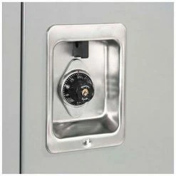 Global Industrial™ Infinity® 1-Tier 3 Door Locker, 12"Wx18"Dx60"H, Gray, Assembled -Deals Lockers Store 968250GY 14 5