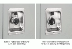 Global Industrial™ Infinity® 1-Tier 3 Door Locker, 12"Wx12"Dx60"H, Gray, Unassembled -Deals Lockers Store 968250GY 5wco