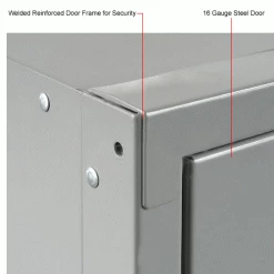 Global Industrial™ Infinity® 1-Tier 3 Door Locker, 12"Wx18"Dx60"H, Gray, Assembled -Deals Lockers Store 968250GY 6wco 5