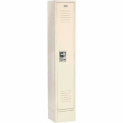 Global Industrial™ Infinity® 1-Tier 1 Door Locker, 12"Wx12"Dx60"H, Tan, Assembled