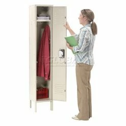 Global Industrial Infinity® 1-Tier 1 Door Locker, 12"Wx12"Dx60"H, Tan, Assembled 41 Global Industrial Infinity® 1-Tier 1 Door Locker, 12"Wx12"Dx60"H, Tan, Assembled -Deals Lockers Store 968250TN 02 1