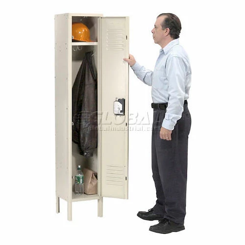 Global Industrial Infinity® 1-Tier 1 Door Locker, 12"Wx12"Dx60"H, Tan, Assembled 6 Global Industrial Infinity® 1-Tier 1 Door Locker, 12"Wx12"Dx60"H, Tan, Assembled - Image 4
