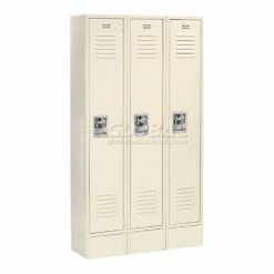 Global Industrial™ Infinity® 1-Tier 1 Door Locker, 15"Wx18"Dx72"H, Tan, Unassembled -Deals Lockers Store 968250TN 08 1