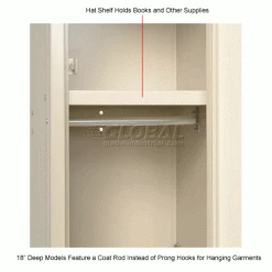 Global Industrial™ Infinity® 1-Tier 3 Door Locker, 12"Wx18"Dx60"H, Tan, Unassembled -Deals Lockers Store 968250TN 10wco