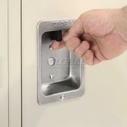 Global Industrial™ Infinity® 2-Tier 2 Door Locker, 12"Wx12"Dx36"H, Tan, Assembled -Deals Lockers Store 968250TN 11 2