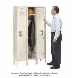 Global Industrial Infinity® 1-Tier 1 Door Locker, 12"Wx12"Dx60"H, Tan, Assembled 67 Global Industrial Infinity® 1-Tier 1 Door Locker, 12"Wx12"Dx60"H, Tan, Assembled -Deals Lockers Store 968250TN 3wco 2