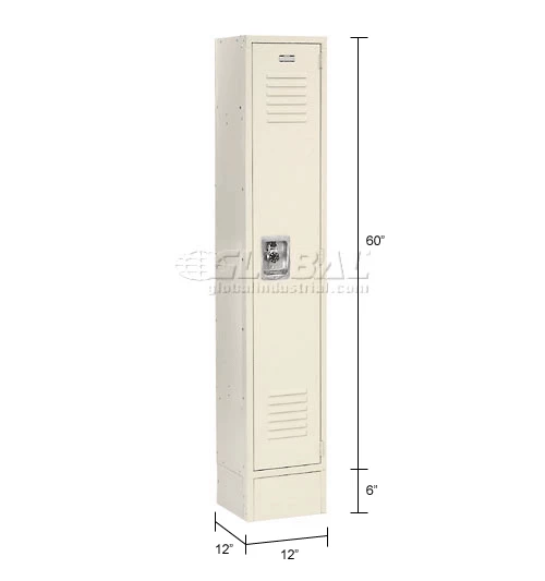 Global Industrial Infinity® 1-Tier 1 Door Locker, 12"Wx12"Dx60"H, Tan, Assembled 38 Global Industrial Infinity® 1-Tier 1 Door Locker, 12"Wx12"Dx60"H, Tan, Assembled - Image 36