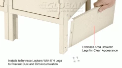 Tennsco Steel Locker End Base EB-15-SND - For 15"D Locker With 6"H Legs Sand -Deals Lockers Store 968380S 3wco