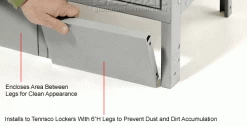 Tennsco Steel Locker Front Base FB-12-MGY - For Lockers With 6"H Legs Medium Grey -Deals Lockers Store 968382G 3wco