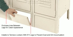 Tennsco Steel Locker Front Base FB-12-SND For Lockers With 6"H Legs Sand -Deals Lockers Store 968382S 3wco
