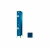 ASI Storage Traditional 2-Tier 2 Door Locker Add On, 12"Wx12"Dx36"H, Blue Frost, Unassembled