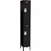 ASI Storage Traditional 2-Tier 2 Door Locker Add On, 12"W x 18"D x 30"H, Black, Unassembled -Deals Lockers Store ASI 11 12121866 11A