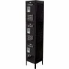 ASI Storage Competitor 3-Tier 3 Door Ventilated Locker Add On, 12"Wx15"Dx24"H, Black, Unassembled -Deals Lockers Store ASI 11 33121578 11A