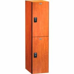 ASI Storage Traditional Plus 2-Tier 2 Door Phenolic Locker, 12"Wx12"Dx30"H, Silver Gray, Assembled