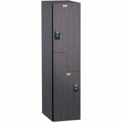 ASI Storage Traditional Plus Z-Style 2 Door Phenolic Locker, 12"Wx12"Dx72"H, Silver Gray, Assembled