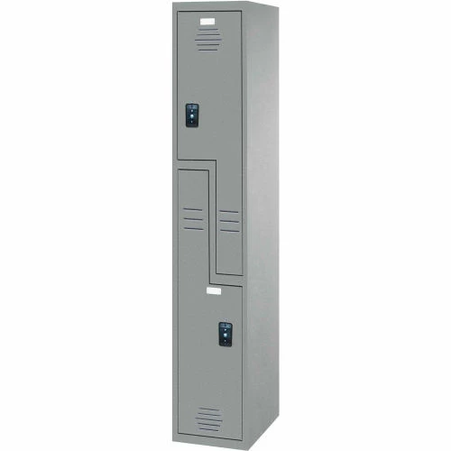 ASI Storage Traditional Z-Style 2 Door Plastic Locker, 12"W x 15"D x 72"H, Burgundy, Assembled 3 ASI Storage Traditional Z-Style 2 Door Plastic Locker, 12"W x 15"D x 72"H, Burgundy, Assembled