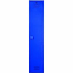 Bradley Corporation Bradley 1-Tier 1 Door Lenox Plastic Locker, 12"W x 12"D x 60"H, Deep Blue, Assembled -Deals Lockers Store BY1 LK1212601HV 203