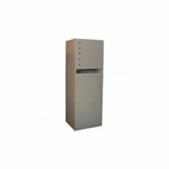 George O'Day 2 Door Multi Line Dispenser, 24-5/16"Wx21-1/4"Dx69"H, Silver Vein, Assembled