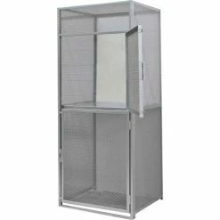 Hallowell Double Tier Bulk Tenant Storage Locker, 36"Wx36"Dx90"H, Dark Gray, Unassembled
