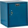 Hallowell® Cubix™ Modular Locker w/ Key Lock, 11-3/4"Wx11"Dx12-1/8"H, Blue, Unassembled -Deals Lockers Store HAO HC121212 1PL K MB