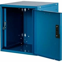 Hallowell® Cubix™ Modular Locker w/ Padlock, 11-3/4"Wx11"Dx12-1/8"H, Blue, Unassembled -Deals Lockers Store HAO HC121212 1PL MB B