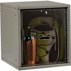 Hallowell Cubix Modular Locker, Safety-View Door& Padlock,11-3/4Wx11Dx12-1/8H,Light Gray,Unassembled -Deals Lockers Store HAO HC121212 1SVP PL B