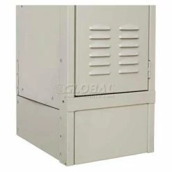 Hallowell KCSB24PT Steel Locker Accessory - Closed Side Base 24"D x 6"H - Tan