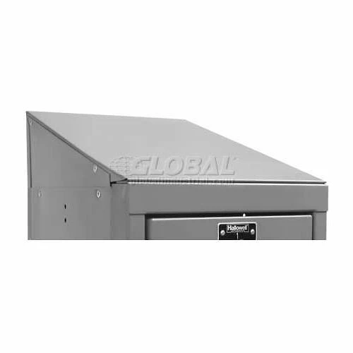 Hallowell KISE15HG Steel Locker Accessory, Slope Top End Closure 15"D x 5"H - Dark Gray 3 Hallowell KISE15HG Steel Locker Accessory, Slope Top End Closure 15"D x 5"H - Dark Gray