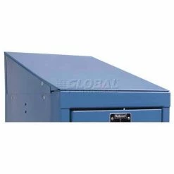 Hallowell KISE15MB Steel Locker Accessory, Slope Top End Closure 15"D x 5"H Marine Blue