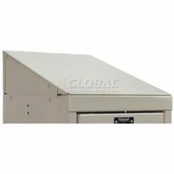 Hallowell KISE15PT Steel Locker Accessory - Slope Top End Closure 15"D x 5"H - Tan
