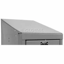 Hallowell KISTT1218HG Steel Locker Accessory, Individual Slope Top 12"W x 18"D x 6"H - Dark Gray