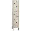 Hallowell® 5-Tier 5 Door Premium Locker, 12"W x 15"D x 12"H, Tan, Assembled -Deals Lockers Store HAO U1256 5A PT