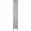 Hallowell® 1-Tier 1 Door Premium Locker, 12"W x 15"D x 72"H, Light Gray, Assembled -Deals Lockers Store HAO U1258 1A PL