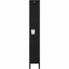 Hallowell® 1-Tier 1 Door Premium Locker, 12"W x 15"D x 72"H, Black, Unassembled -Deals Lockers Store HAO U1258 1ME