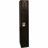 Hallowell® 1-Tier 1 Door Tie Locker, 12"W x 18"D x 72"H, Black, Unassembled -Deals Lockers Store HAO U1282 1ME