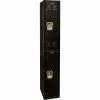 Hallowell® 2-Tier 2 Door Tie Locker, 12"W x 18"D x 36"H, Black, Unassembled -Deals Lockers Store HAO U1282 2ME