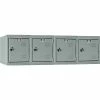 Hallowell® 1-Tier 4 Door Premium Locker, Wall Mount, 12"Wx18"Dx14-3/4"H, Dark Gray, Assembled -Deals Lockers Store HAO U1482 4WM A HG