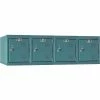 Hallowell® 1-Tier 4 Door Premium Locker, Wall Mount, 12"Wx18"Dx14-3/4"H, Dark Gray, Unassembled -Deals Lockers Store HAO U1482 4WM HG