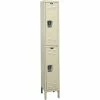 Hallowell® 2-Tier 2 Door Premium Locker 15"W x 21"D x 36"H, Tan, Unassembled -Deals Lockers Store HAO U1518 2PT