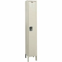 Hallowell® 1-Tier 1 Door Premium Locker, 15"W x 24"D x 72"H, Tan, Unassembled