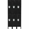 Hallowell® 2-Tier 6 Door Premium Locker, 12"W x 12"D x 36"H, Black, Unassembled -Deals Lockers Store HAO U3228 2ME