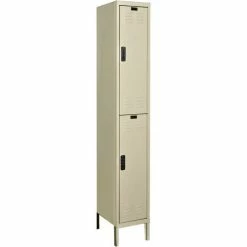 Hallowell® DigiTech™ 2-Tier 2 Door Electronic Access Locker, 12"Wx15"Dx36"H, Tan,Assembled