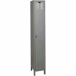 Hallowell® ValueMax™ 1-Tier 1 Door Locker, 12"W x 15"D x 72"H, Dark Gray, Assembled