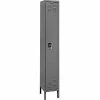 Hallowell® Ready-Built™ 1-Tier 1 Door Locker, 12"Wx12"Dx72"H, Dark Gray, Assembled -Deals Lockers Store HAO URB1228 1A HG