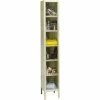 Hallowell® 6-Tier 6 Door Safety-View Locker, 12"W x 15"D x 12"H, Tan, Assembled -Deals Lockers Store HAO USVP1258 6A PT 1